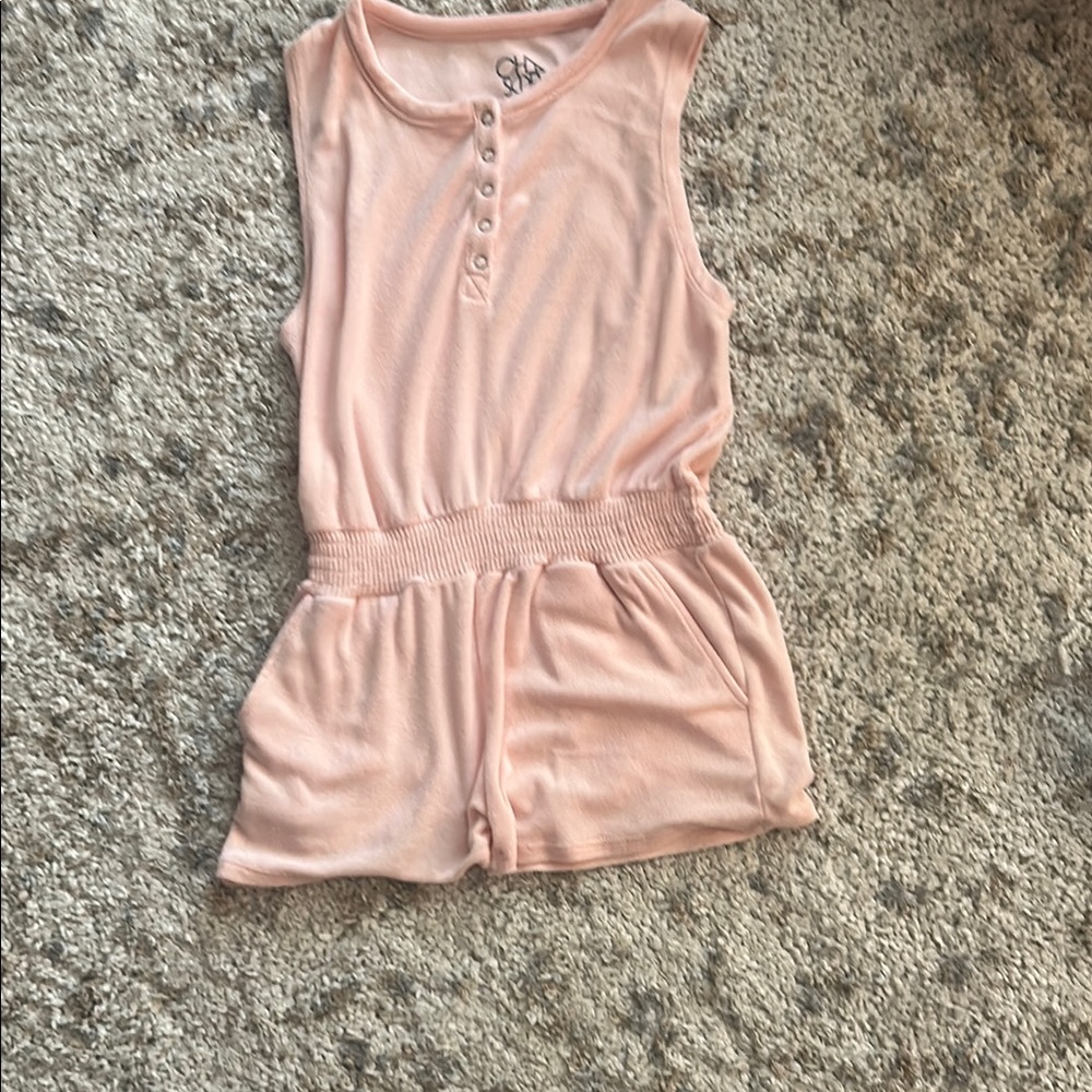 Pink Sleeveless Romper